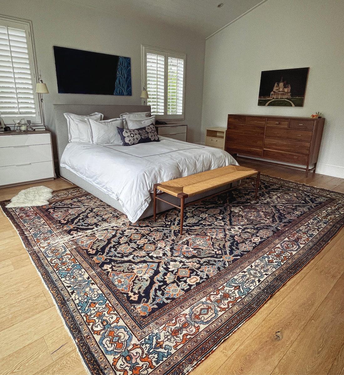 ✦vintage rug✦　120cm×58cm　パキスタン　ペルシャ絨毯 PALATIAL OVERSIZED RUGS – Blue Parakeet Rugs