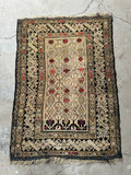 Small Vintage Tribal Rug / 4x5 Vintage rug / 3’7 x 5’2 Antique Caucasian Rug #1650