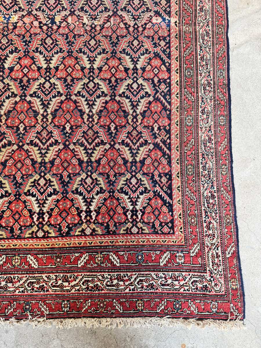 7x16 Antique Persian Rug #3944 – Blue Parakeet Rugs