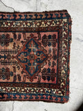Small Antique Persian Rug / 3x6 Pink Persian Malayer #3743