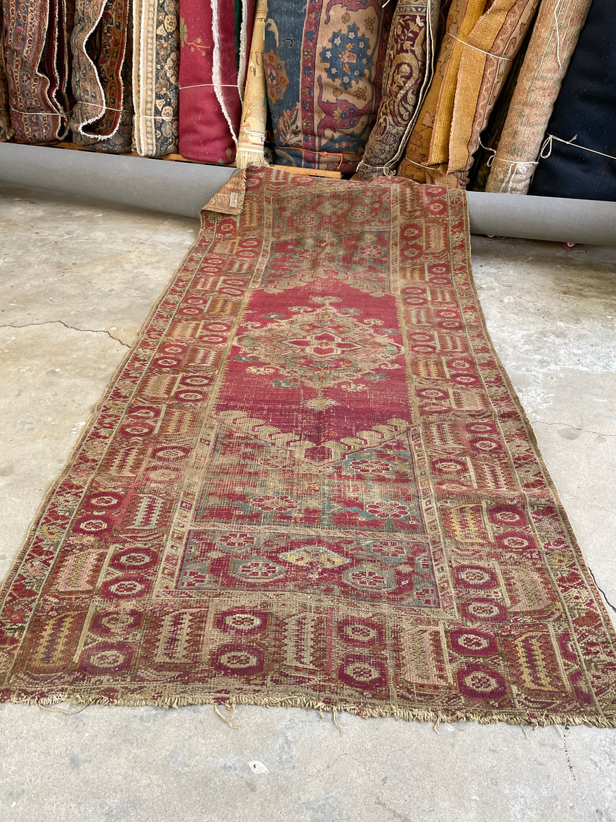 45.5/75 "Bistro” ViNTAGE TURKiSH RUG Well Woven Ushak Antalya Modern Vintage Boho Rug | Well Woven