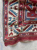 4x5 Antique Turkish Bergama Rug #3195