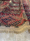 Antique Turkoman Rug / 4x7 Antique Rug #3202