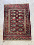 Antique Turkoman Rug / 4x7 Antique Rug #3202