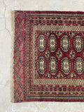 Antique Turkoman Rug / 4x7 Antique Rug #3202