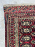 Antique Turkoman Rug / 4x7 Antique Rug #3202