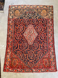 Small Vintage Rug / 3'5 x 5' Antique Persian Senneh Rug #3067ML