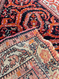 Small Vintage Rug / 3'5 x 5' Antique Persian Senneh Rug #3067ML