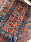 Vibrant Coral Persian Rug / 3’8 x 6’3 Persian Malayer #3311