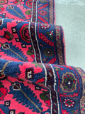38 Foot Runner / Long Persian Runner / Pink Skinny Vintage Runner