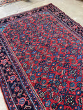 4x5 Persian Rug / Antique Persian Hamadan Rug #2486