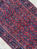 4x5 Persian Rug / Antique Persian Hamadan Rug #2486