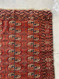 Antique Square Rug / 3'4 x 3'6 Turkoman (Turkmen) Rug #634