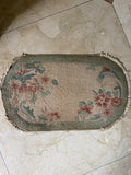 1x2 Oval Antique Chinese Rug #3334ML