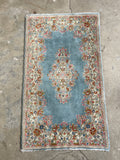 3x5 Vintage Persian French Blue Rug