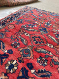 3'5 x 4'4 Antique Persian Lilihan rug #2668 - Blue Parakeet Rugs