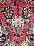 2'7 x 5' Skinny Vintage Persian Sarouk Rug #3094C