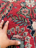 2'7 x 5' Skinny Vintage Persian Sarouk Rug #3094C