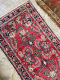 2'7 x 5' Skinny Vintage Persian Sarouk Rug #3094C