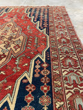Antique Persian Rug / 4'5 x 5'9 Mazlaghan Persian Rug #1193