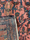 Small Coral Persian Rug / 2'6 x 4'5 Persian Malayer #3363