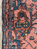 Small Coral Persian Rug / 2'6 x 4'5 Persian Malayer #3363