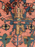Small Coral Vintage Persian Rug