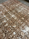 10x14 Antique Worn Persian Mahal Rug #3369