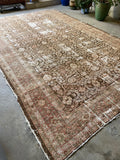 10x14 Antique Worn Persian Mahal Rug #3369