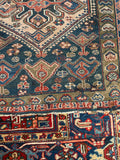 Worn Antique Rug / 3'5 x 5'5 Antique Caucasian Rug #3249