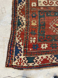 4'5 x 6'7 Antique Kazak Rug #1398