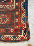 4'5 x 6'7 Antique Kazak Rug #1398