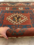 4'5 x 6'7 Antique Kazak Rug #1398