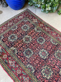 3'4 x 4'7 Antique Persian Ferahan Sarouk Rug #2847
