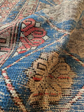 Worn Small Vintage Rug / Small Shabby Chic Vintage Area Rug / 3'9 x 6'7 NW Persian Rug #3491