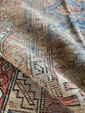 Worn Small Vintage Rug / Small Shabby Chic Vintage Area Rug / 3'9 x 6'7 NW Persian Rug #3491