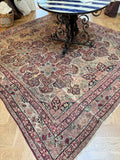 Large Square Persian Rug / 9x9 Antique Persian Lavar Rug #3591ML