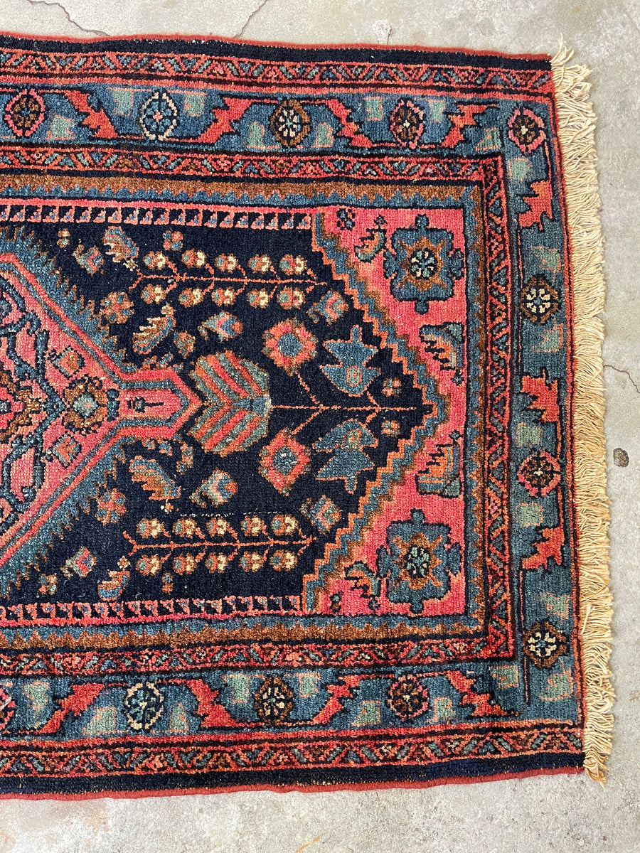 Hajir/ 2'4 x 3'3/ Hand-knotted Wool Rug , handmade wool rug –  kordestanicollection