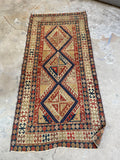 3'8 x 7'3 Antique Caucasian Rug #3157