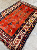 Antique Karabagh Rug / 4'4 x 6'6 Rug #3159