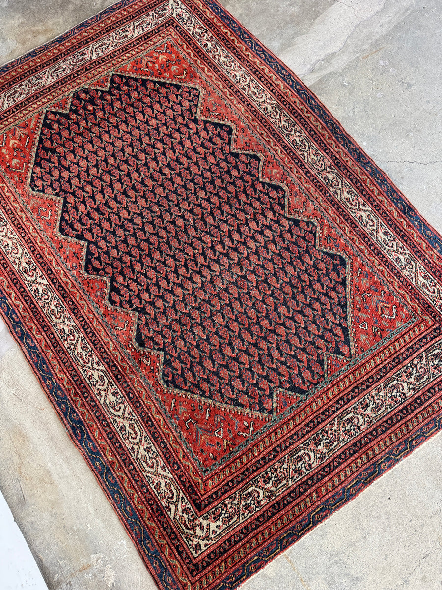 4'3 x 6'3 Antique Persian Angeles Malayer Rug #4163 – Blue