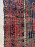 Dragon symbol woven into border for strength and protection.