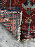 Worn Vintage Persian Scatter Rug / 2'7 x 4'1 Antique Rug #3715