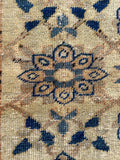 7x10 Ivory and Blue Persian Mahal Rug #3407