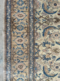 7x10 Ivory and Blue Persian Mahal Rug #3407