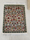 2'4 x 3'1 vintage ivory ground scatter rug #567ML - Blue Parakeet Rugs