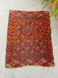 2'7 x 3'10 antique Tribal Turkmen / Turkoman Rug / Small Antique Rug (#1300) - Blue Parakeet Rugs