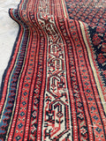 4'8 x 6'3 Antique Persian Kurdish rug #2048ML / 5x6 Vintage Rug - Blue Parakeet Rugs