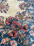 3x5 Vintage Persian Kerman rug #2545 - Blue Parakeet Rugs