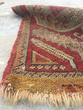 1'9 x 2'9 Antique Turkish Rug Mat - Blue Parakeet Rugs